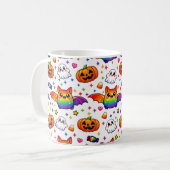 Mug 🦇🌈 Équipe de fête arc-en-ciel effrayante (Devant gauche)