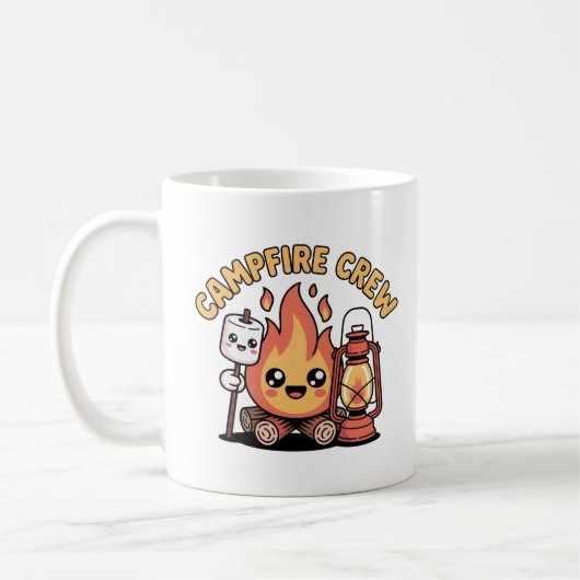 Mug Équipe de feu de camp Trio de camping Kawaii (Gauche)