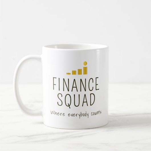 Mug Équipe de finance personnalisée (Gauche)