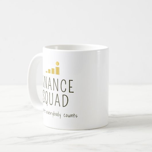 Mug Équipe de financement personnalisée (Devant gauche)