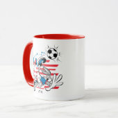 Mug Équipe de foot USA de BUGS BUNNY™ Graphique (Devant gauche)