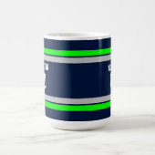 Mug Équipe de football marine, vert et gris personnali (Centre)