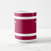 Mug Équipe de football rouge et blanc personnalisée (Centre)