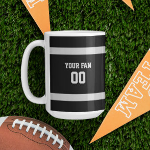 Mug Équipe de football Silver & Black Personnalisée