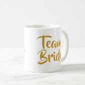 Mug Équipe de la mariée cœur doré (Devant droit)