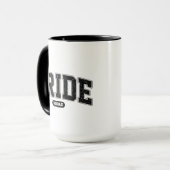 Mug Équipe de la mariée - Typographie Varsity - Enterr (Devant gauche)