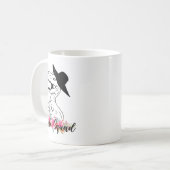 Mug Équipe de mariée Dinosaure Demoiselle d'honneur Fl (Devant gauche)