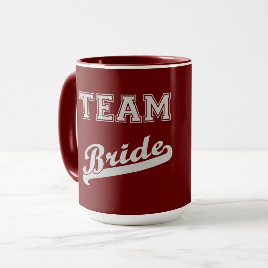 Mug Équipe de mariée stylée cool (Devant gauche)