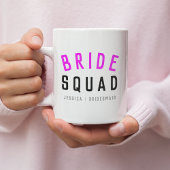 Mug Équipe de mariées | Bridesmaid Chaud Rose Bachelor