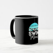 Mug Équipe de natation maman Mor école natation Rencon (Devant gauche)