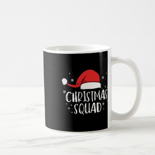 Mug Équipe de Noël Chapeau de Père Noël Rouge Clair Fa (Droite)