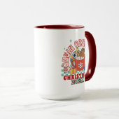 Mug Équipe de Noël de cousins rétro appariés pour en (Devant droit)