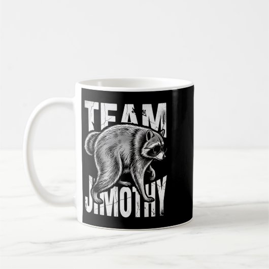 Mug Équipe de panda de déchets drôles de raton laveur (Gauche)