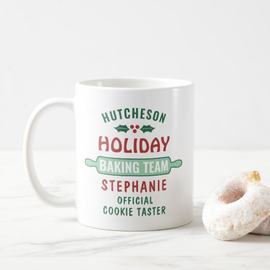 Mug Équipe de pâtisserie de Noël Cookie Party mignonne (Avec donut)