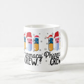 Mug Équipe de pharmacie. T-shirt de Noël du pharmacien (Devant droit)
