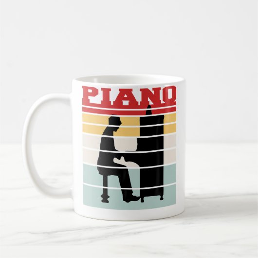 Mug Équipe de piano vintage (Gauche)