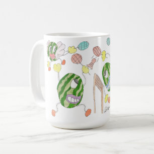 Mug Équipe de pickleball groupe de dessin animé fou