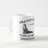 Mug Équipe de plongée de falaise de démenti de gravité (Devant gauche)