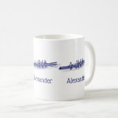 Mug Équipe de rameurs de l'équipage de rame bleu Sport (Devant droit)