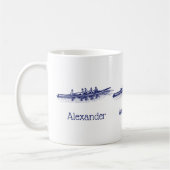 Mug Équipe de rameurs de l'équipage de rame bleu Sport (Gauche)