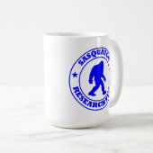 Mug ÉQUIPE DE RECHERCHE de SASQUATCH - pro logo bleu (Devant droit)