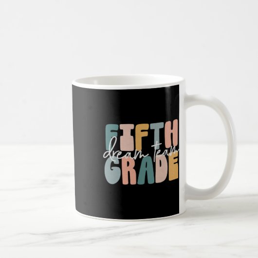 Mug Équipe de rêve rétro de cinquième année Prof cool (Droite)