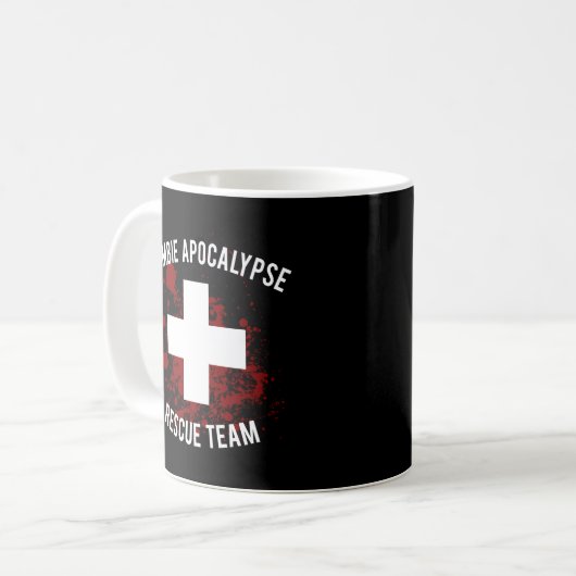 Mug Équipe de Secourt de Zombie Apocalypse (Devant gauche)