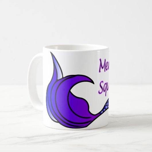 Mug Équipe de sirène avec queue de sirène violette sur (Devant gauche)