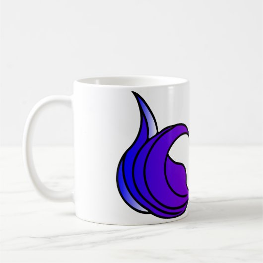 Mug Équipe de sirène avec queue de sirène violette sur (Gauche)
