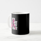 Mug Équipe de soutien aux maris de sensibilisation au (Devant gauche)