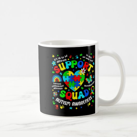 Mug Équipe de soutien puzzle de sensibilisation à l'au (Droite)