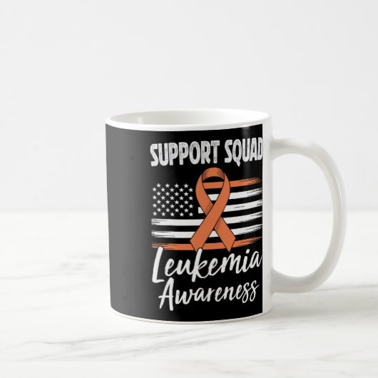 Mug Équipe de soutien Ruban orange de sensibilisation (Droite)