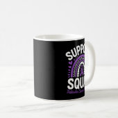 Mug Équipe de soutien Ruban violet de sensibilisation (Devant droit)