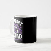 Mug Équipe de soutien Ruban violet de sensibilisation (Devant gauche)