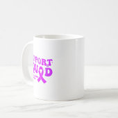 Mug Équipe de soutien Ruban Violet Design Moebius (Devant gauche)