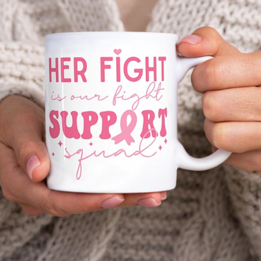 Mug Équipe de soutien Son combat est notre lutte contr