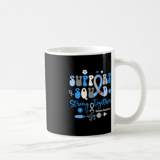Mug Équipe de soutien super Ruban T1D Sensibilisation (Droite)