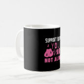 Mug Équipe de soutien Vous n'êtes pas seul (Devant gauche)
