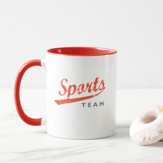 Mug Équipe de sport générique (Avec donut)