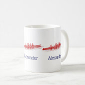 Mug Équipe de sports nautiques Red Rowing Rowers (Devant droit)