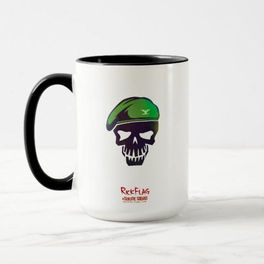 Mug Équipe de suicide | Icône Tête de drapeau de raque (Gauche)