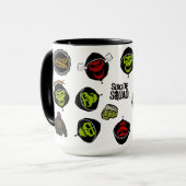 Mug Équipe de suicide | Killer Croc Emoji Motif (Devant gauche)