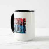 Mug Équipe de suicide | Logo rouge et bleu (Devant gauche)