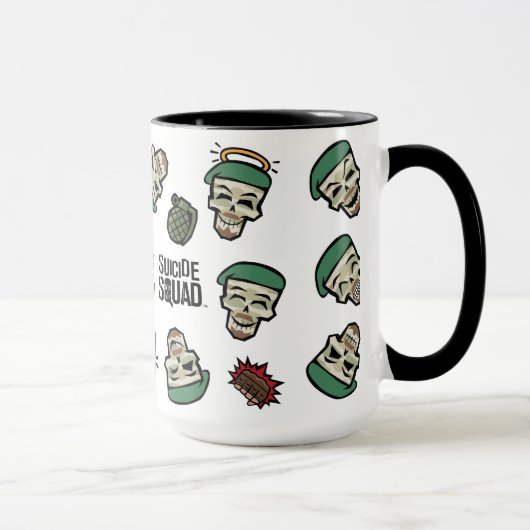 Mug Équipe de suicide | Motif Emoji Drapeau Rick (Droite)