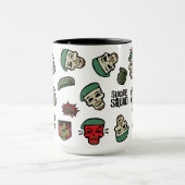 Mug Équipe de suicide | Motif Emoji Drapeau Rick (Centre)