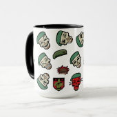 Mug Équipe de suicide | Motif Emoji Drapeau Rick (Devant gauche)