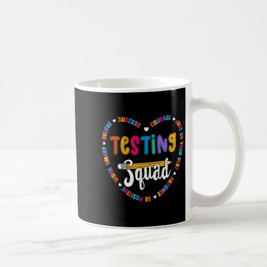 Mug Équipe de test Jour de motivation Test Paroles Cœu (Droite)