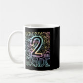 Mug Équipe de typographie de 2e année Tie Dye Thé de d (Gauche)