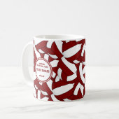 Mug équipe de volley-ball couleur marron et blanc (Devant gauche)