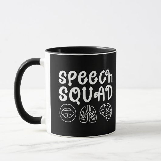Mug Équipe d'élocution SLP Orthophoniste Drôle (Gauche)